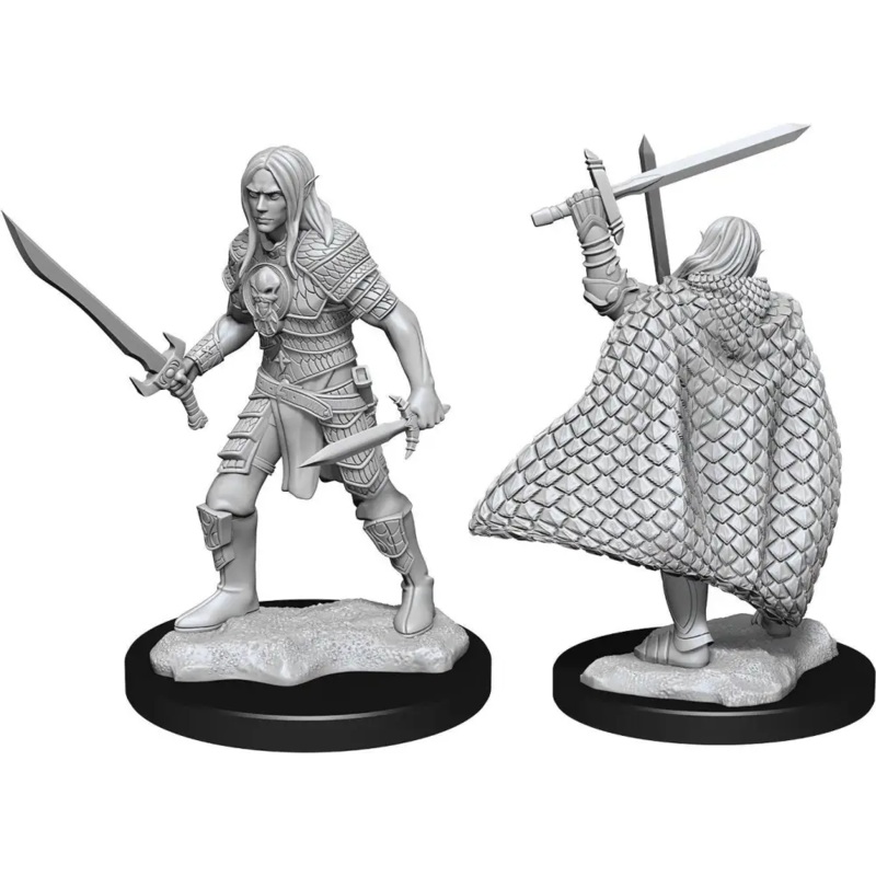 WizKids Unpainted Elf Male Fighter (2)