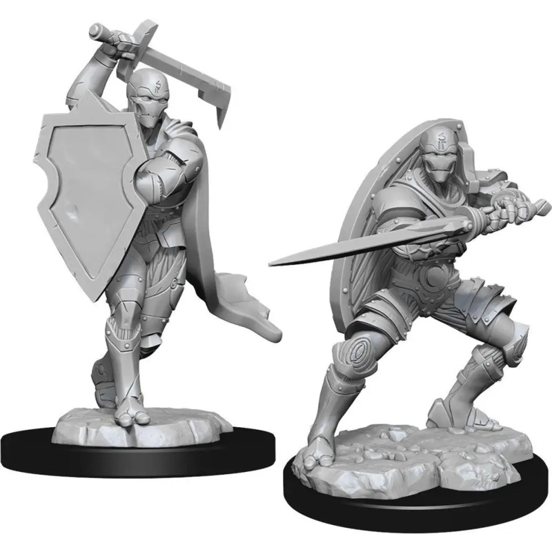 WizKids Unpainted Warforged Male Fighter (2)