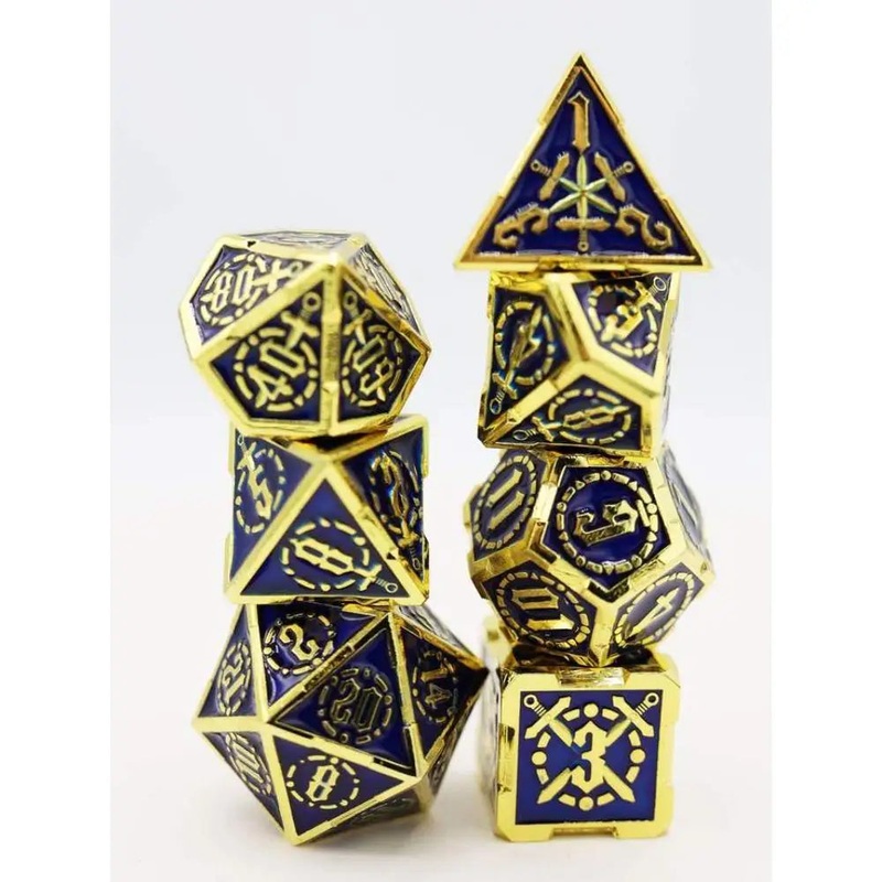 Deep Sea Sword Metal Polyhedral (D&D) Dice Set (7)