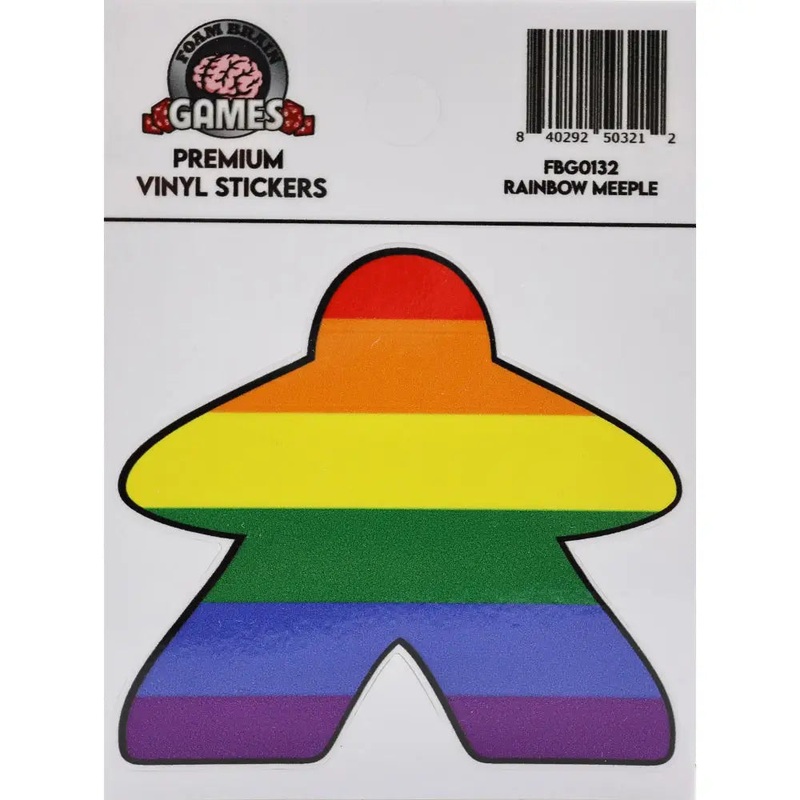 Rainbow Meeple Sticker