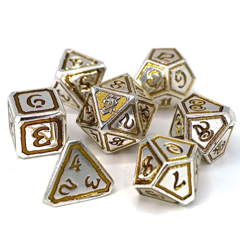 Usurpers of Gilded Ruin Metal Polyhedral Dice