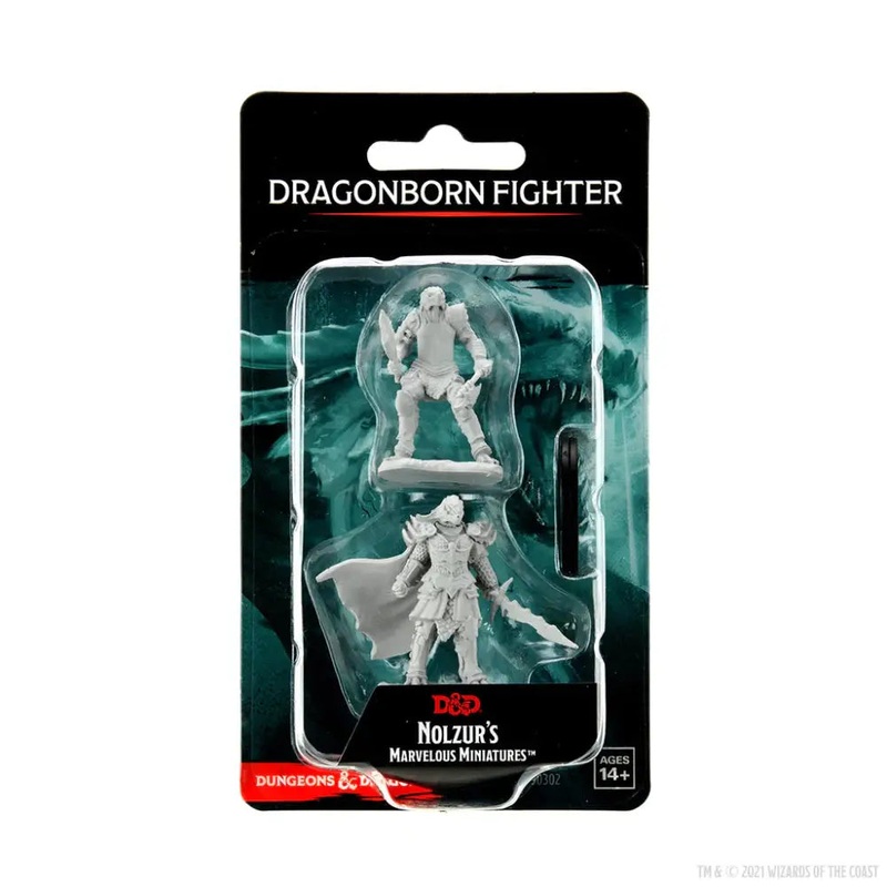 WizKids Unpainted Dragonborn Female Fighter (2)