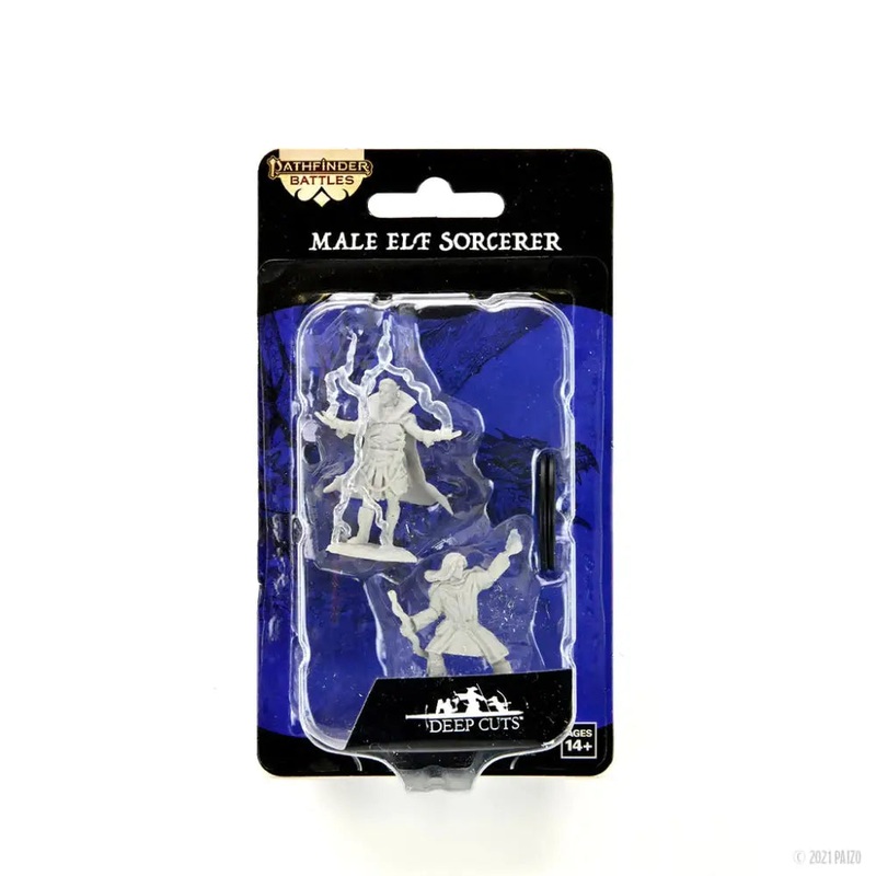 WizKids Unpainted Elf Male Sorcerer (2)