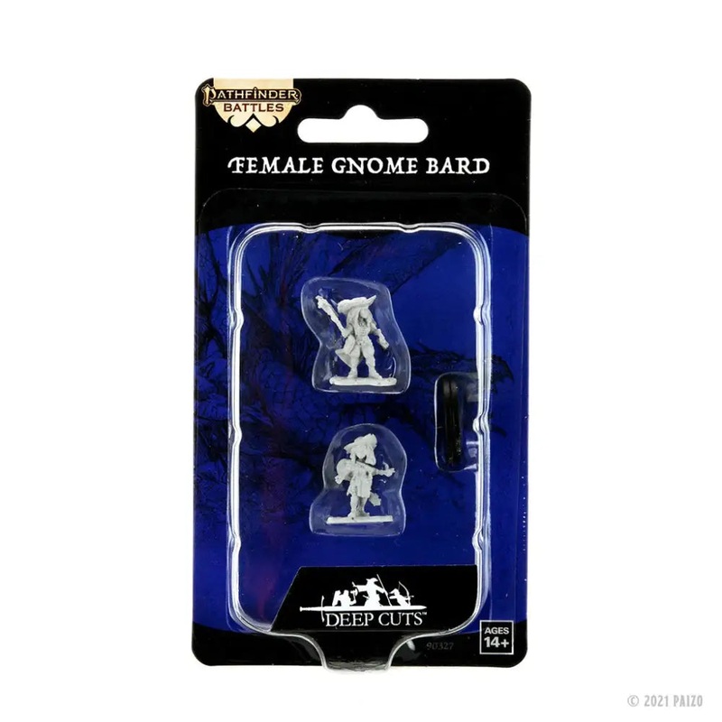 WizKids Unpainted Gnome Female Bard (2)