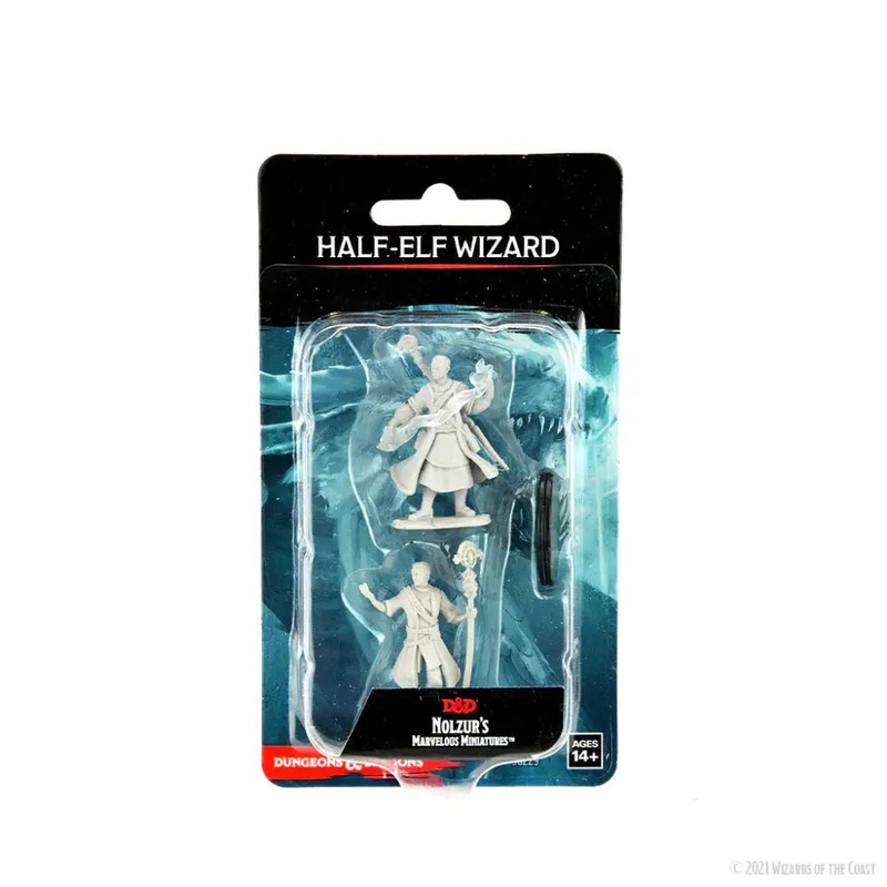 WizKids Unpainted Half-Elf Male Wizard (2)