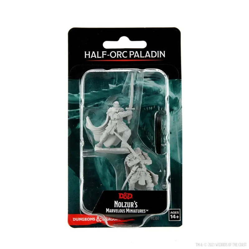 WizKids Unpainted Half-Orc Male Paladin (2)