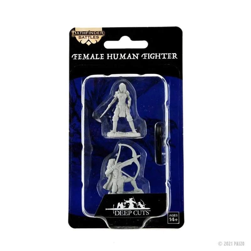 WizKids Unpainted Human Female Fighter (2)