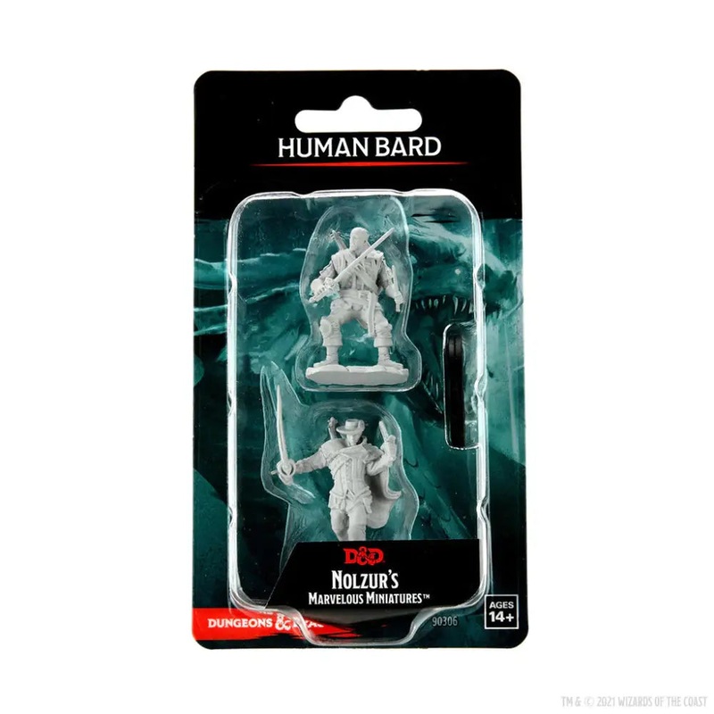 WizKids Unpainted Human Male Bard (2)