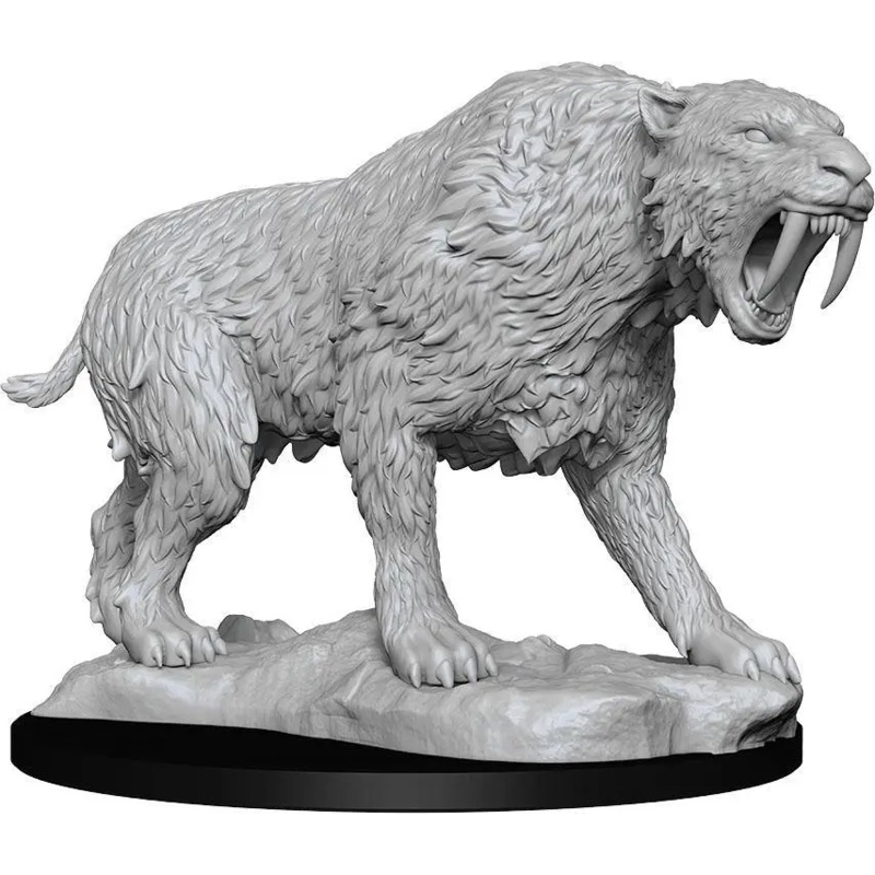WizKids Unpainted Saber-Toothed Tiger