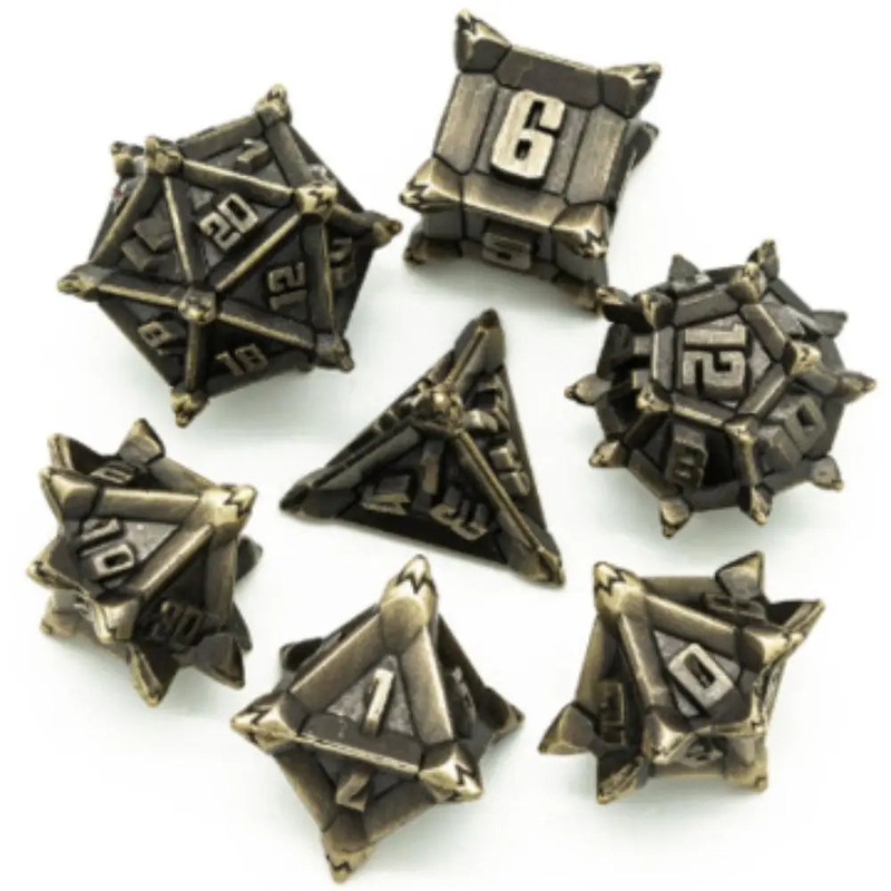 Flail Metal Dice Polyhedral (D&D) Dice Set (7)
