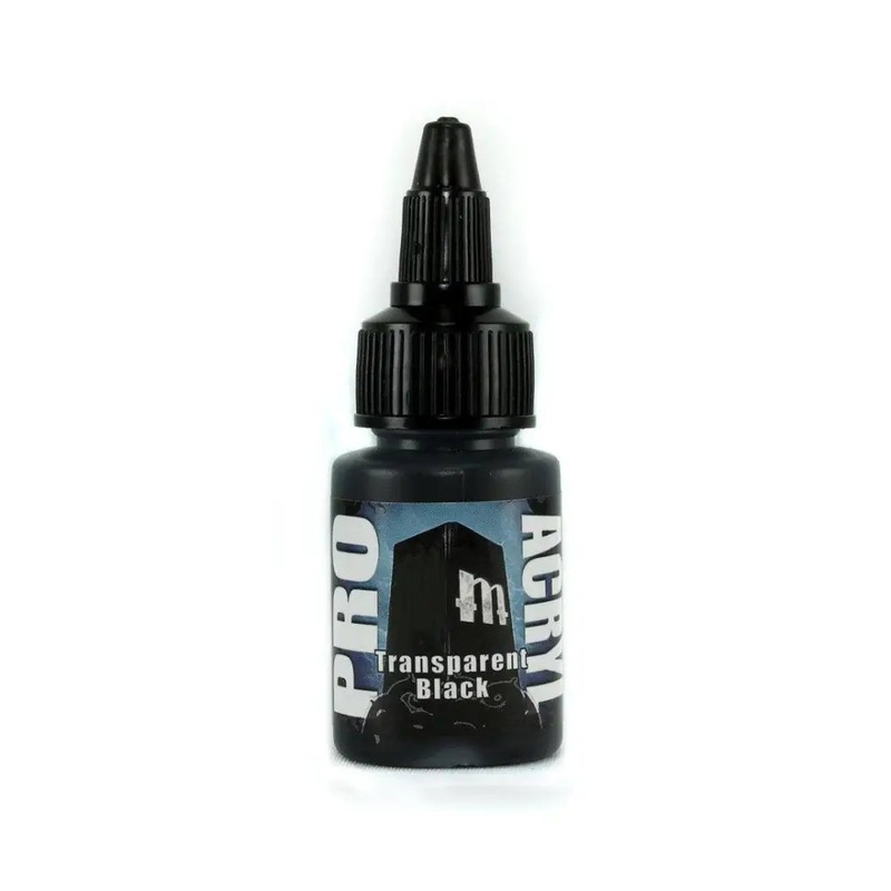 Monument Transparent Black Acrylic Paint 22ml Bottle