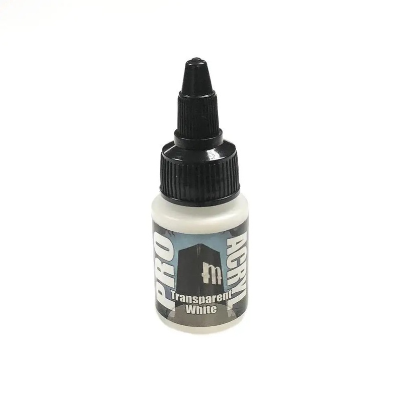 Monument Transparent White Acrylic Paint 22ml Bottle