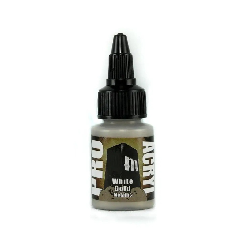 Monument White Gold Acrylic Paint 22ml Bottle