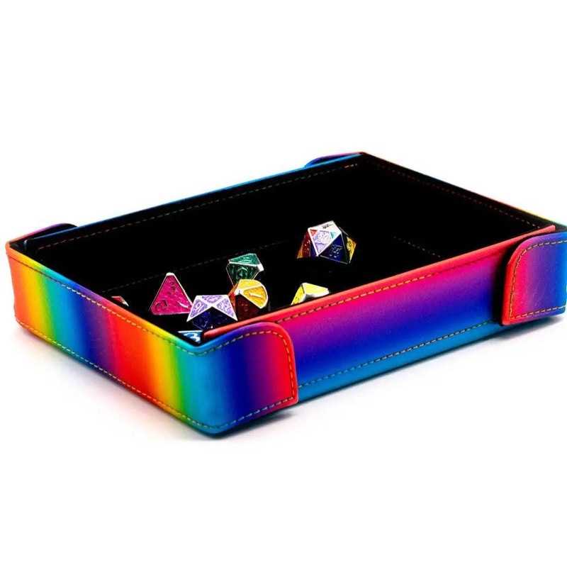 Rainbow Scale Folding Magnetic Rectangle Dice Tray