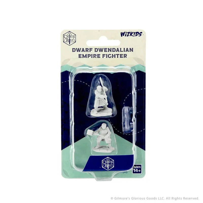 WizKids Unpainted Critical Role Dwarf Dwendalian Empire Fighter Female (2)