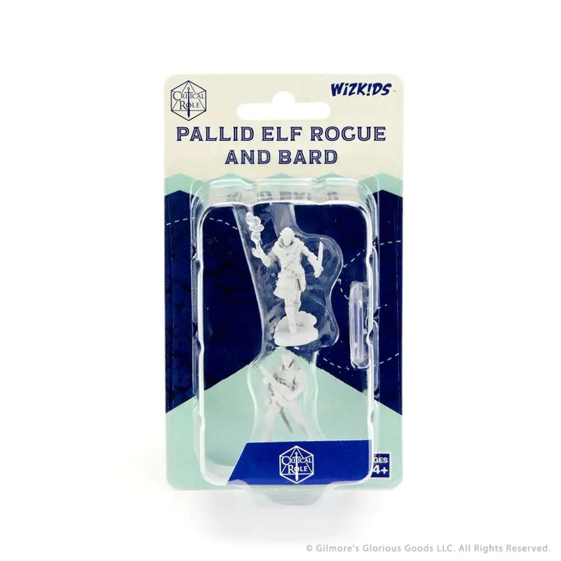 WizKids Unpainted Critical Role Pallid Elf Rogue and Bard Male (2)