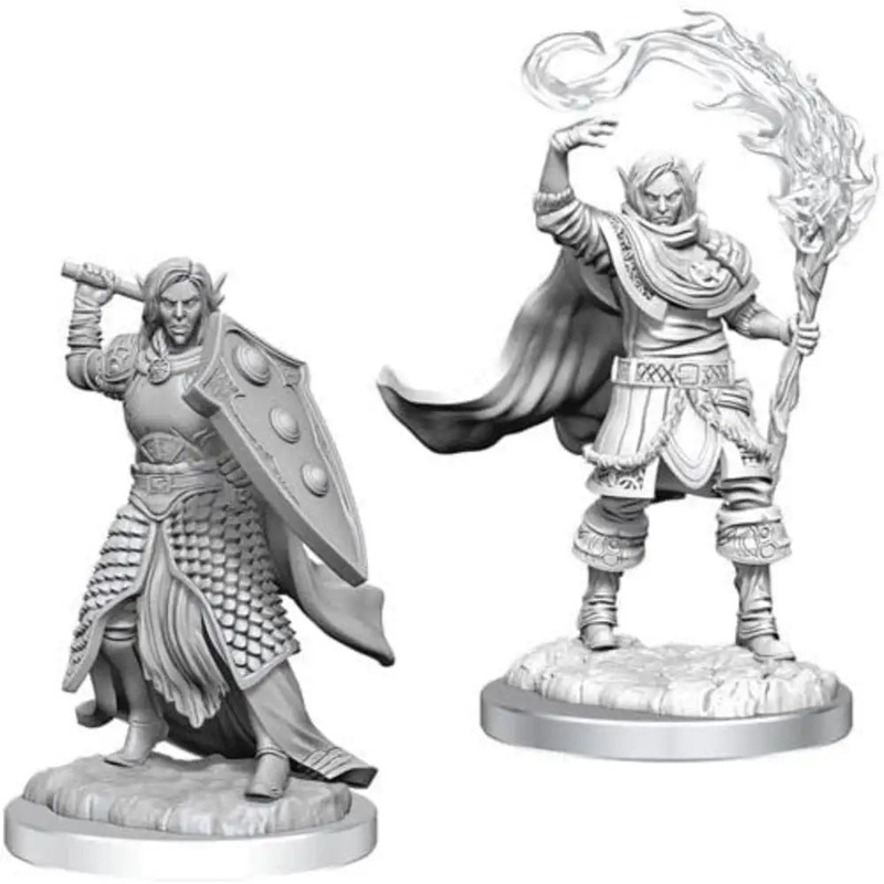 WizKids Unpainted Elf Cleric Male (2)