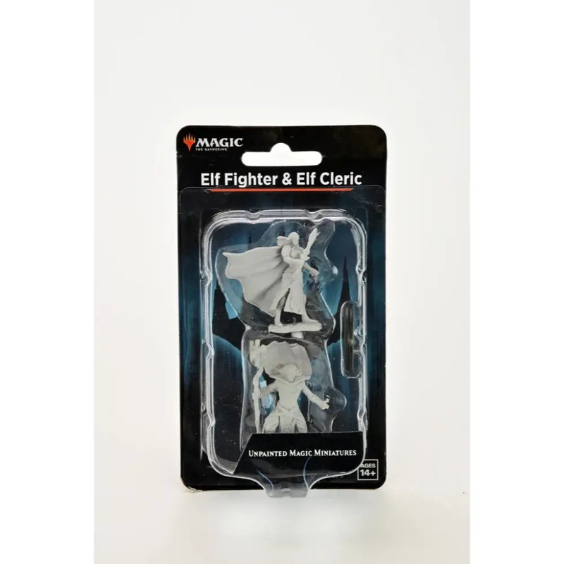 WizKids Unpainted Magic the Gathering Elf Fighter and Elf Cleric (2)