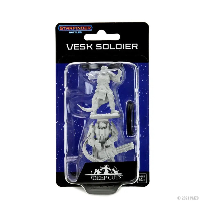 WizKids Unpainted Starfinder Vesk Soldier (2)