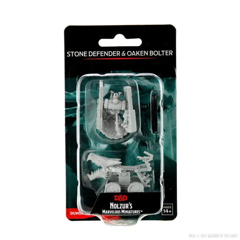 WizKids Unpainted Stone Defender and Oaken Bolter (2)