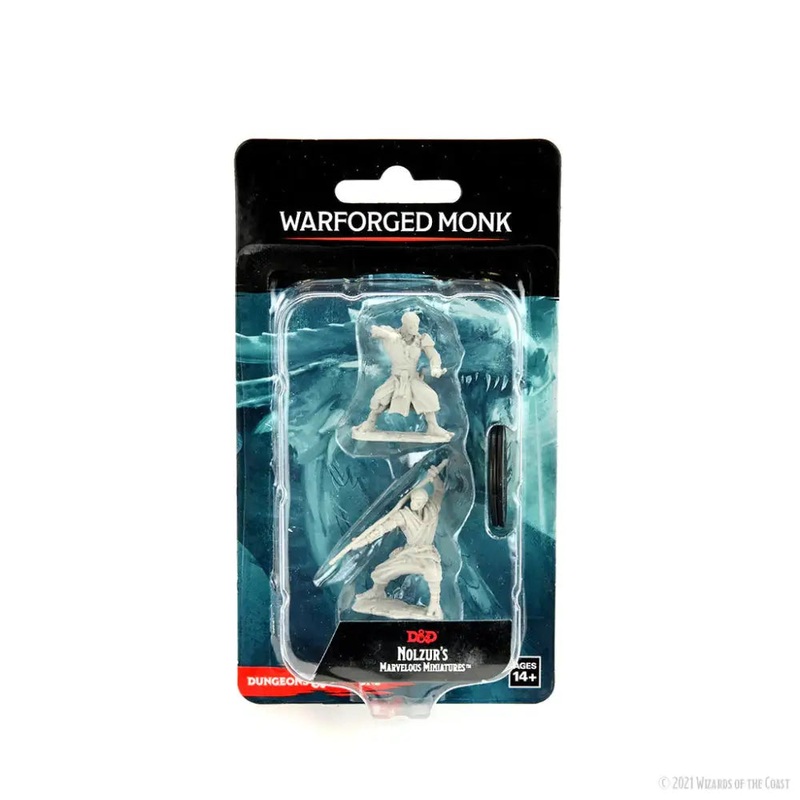 WizKids Unpainted Warforged Monk (2)
