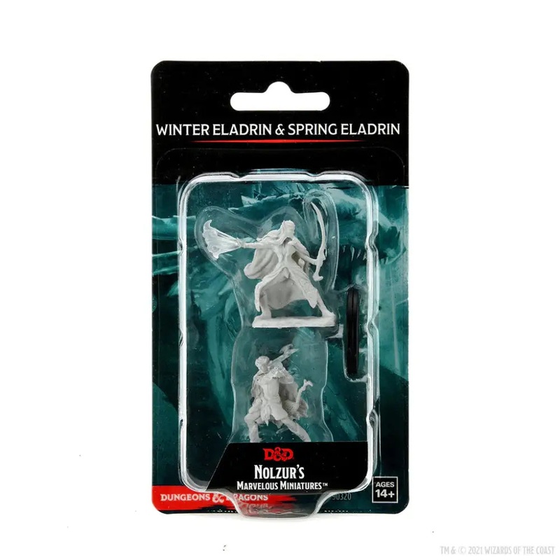 WizKids Unpainted Winter Eladrin and Spring Eladrin (2)