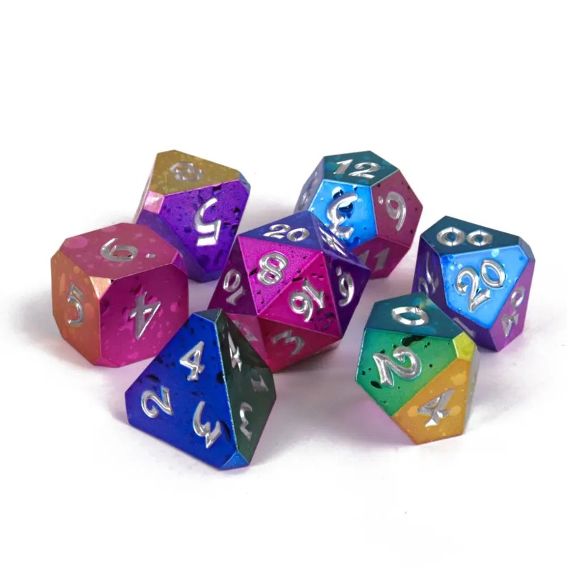 Avalore Nebula Rainbow Polyhedral (D&D) Dice Set (7)