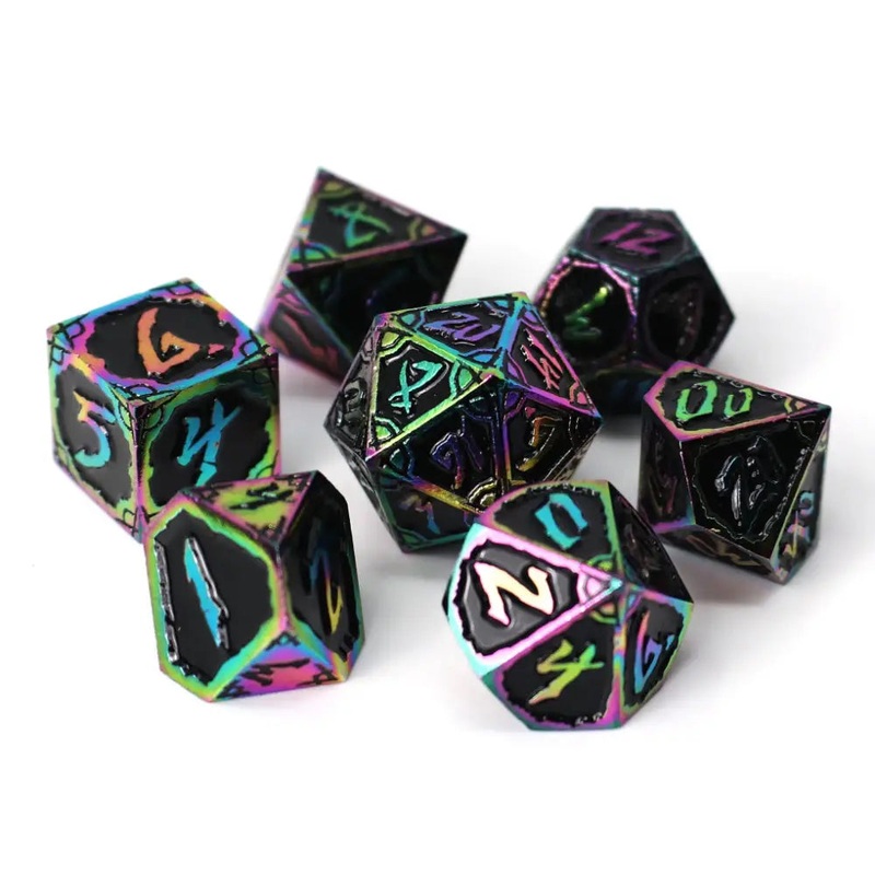 Dark Nexus Hexbreaker Metal Dice Polyhedral (D&D) Dice Set (7)