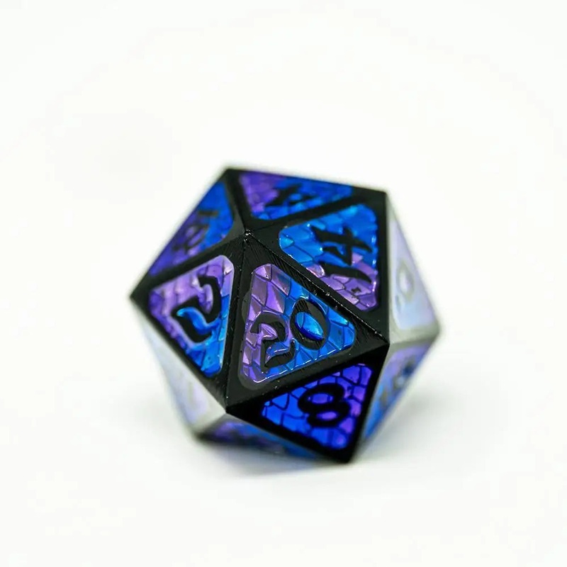 Drakona Embers Inra Metal Polyhedral (D&D) Dice