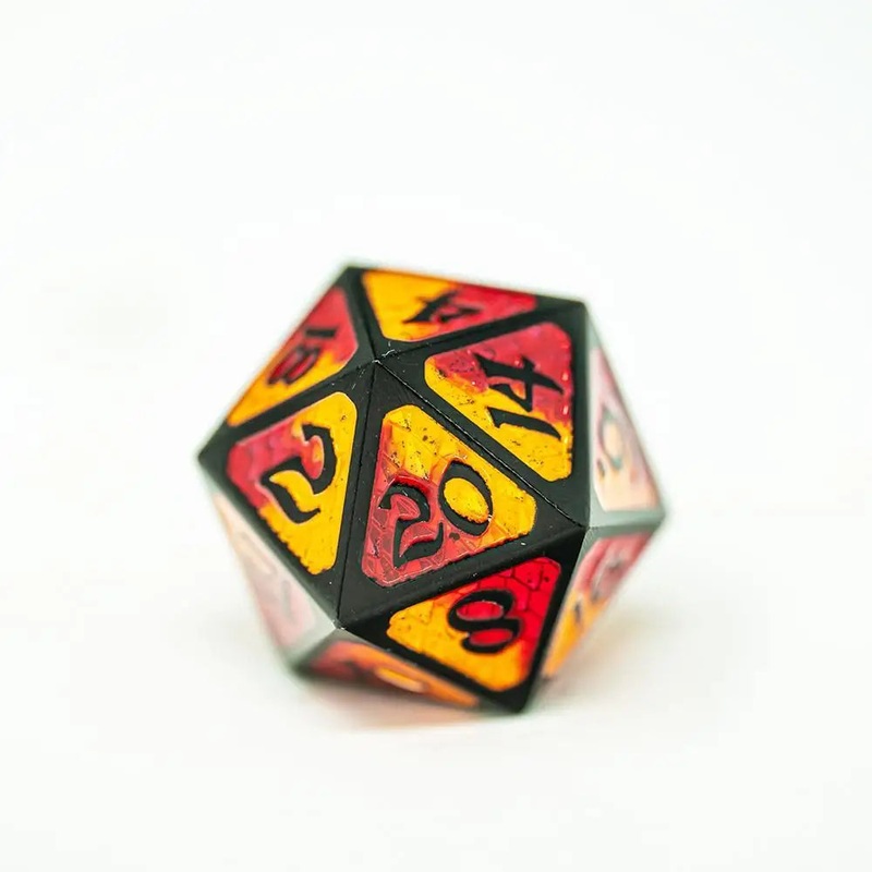 Drakona Embers Nali Metal Polyhedral (D&D) Dice
