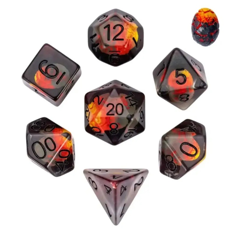 Enchanted Dice Dinosaur Egg Polyhedral (D&D) Dice Set (7)