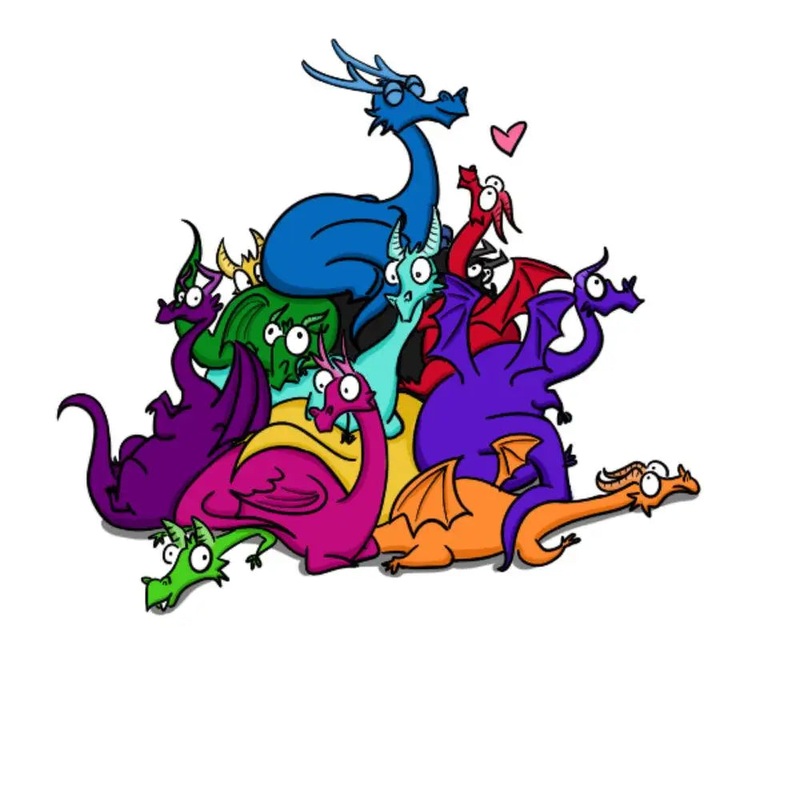 Gay Pride Dragons Sticker