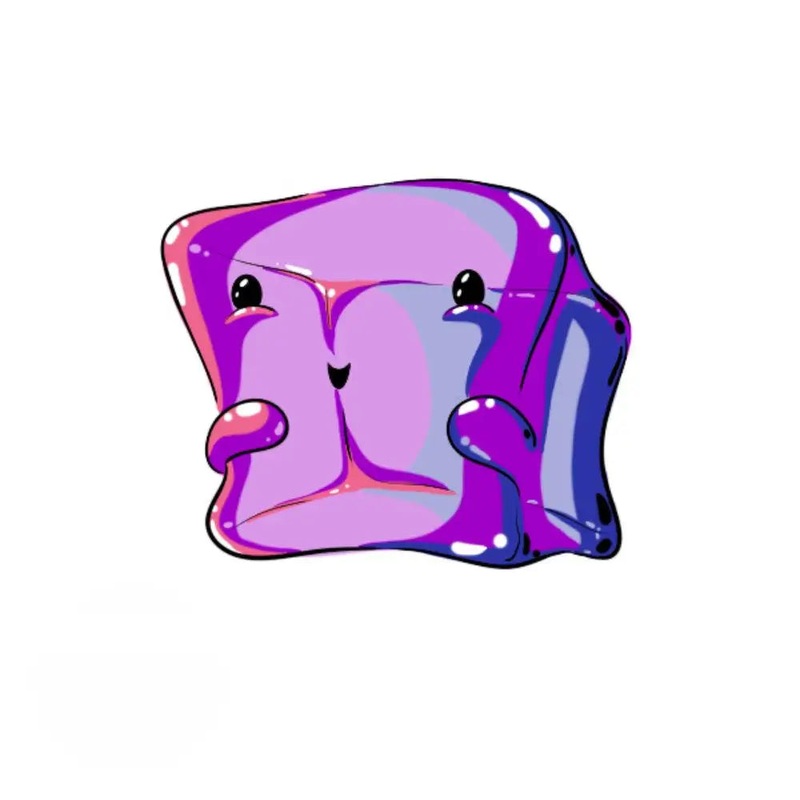 Genderfluid Pride Gelatinous Cube Sticker
