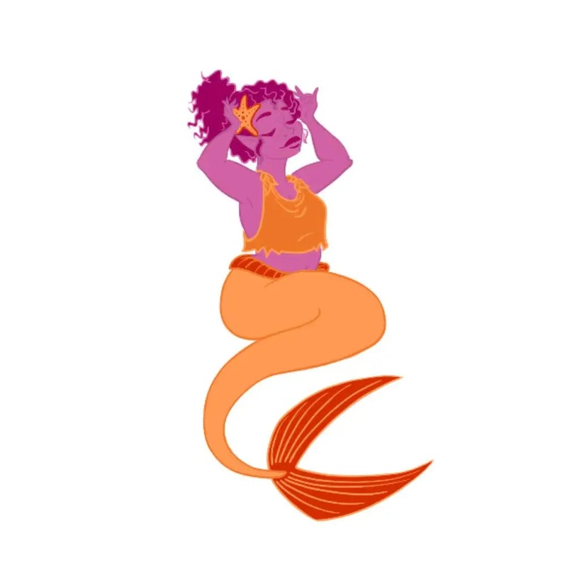 Lesbian Pride Mermaid Sticker