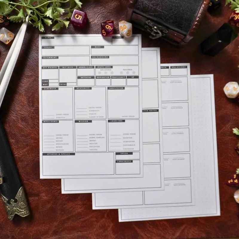 Mini Character Sheets (5E)