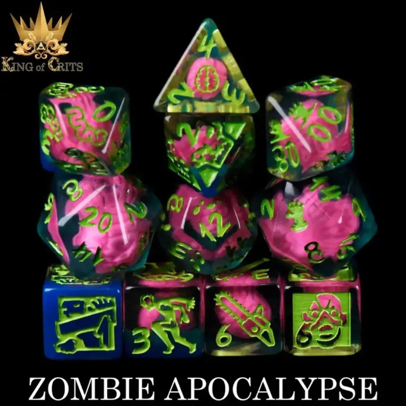 Zombie Apocalypse Polyhedral (D&D) Dice Set (11)