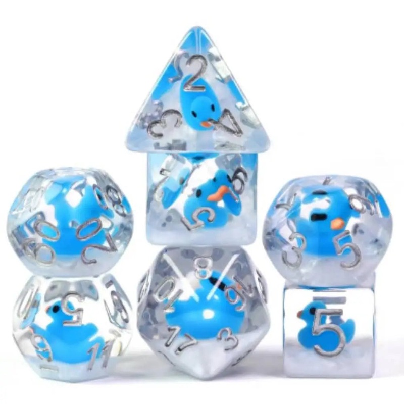 Bubble Bath Duck Polyhedral (D&D) Dice Set (7)