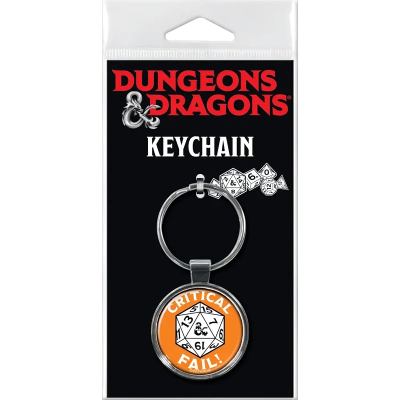 Dungeons and Dragons Critical Fail Keychain