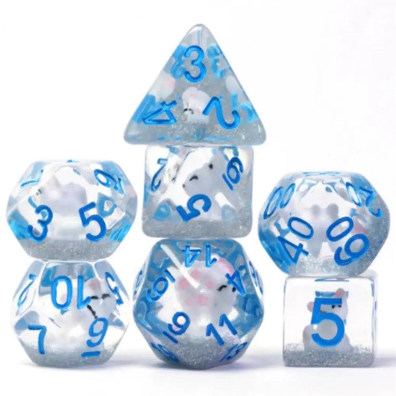 Enchanted Dice Arctic Fox Polyhedral (D&D) Dice Set (7)