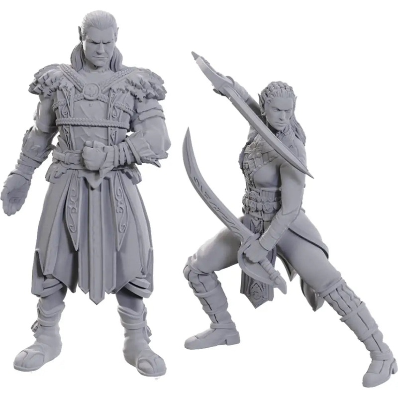 WizKids Unpainted Baldur's Gate Jaheira and Halsin