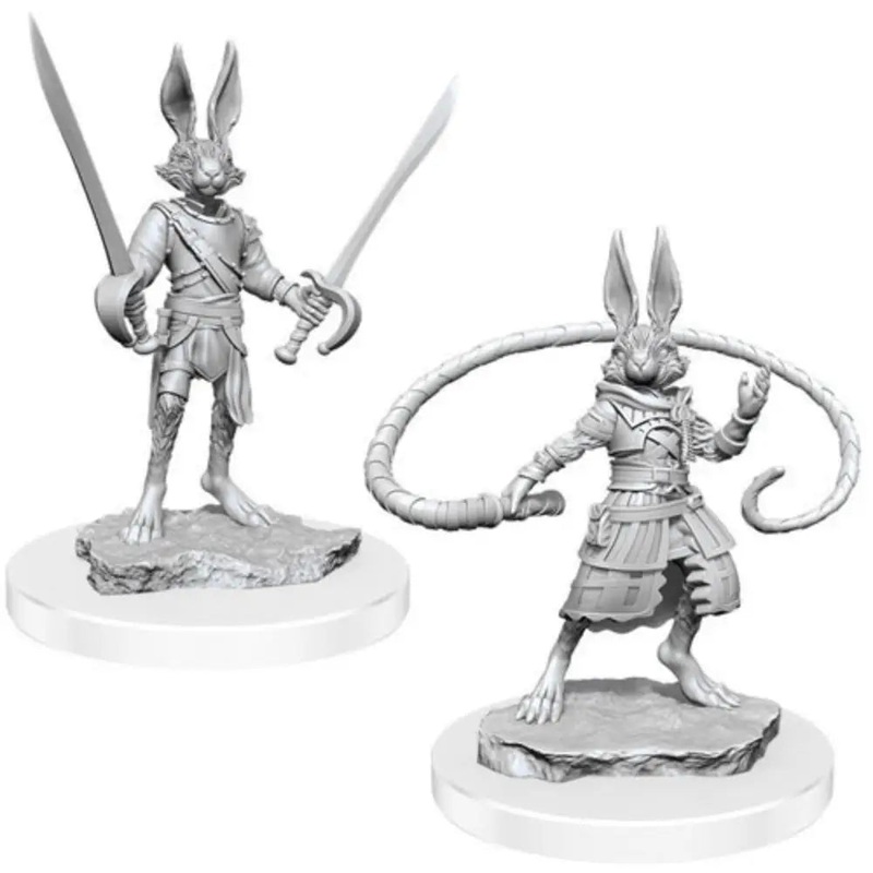WizKids Unpainted Harengon Rogues (2)