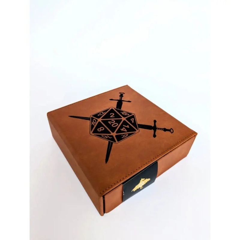 D20 Swords - Vegan Leather Dice Box