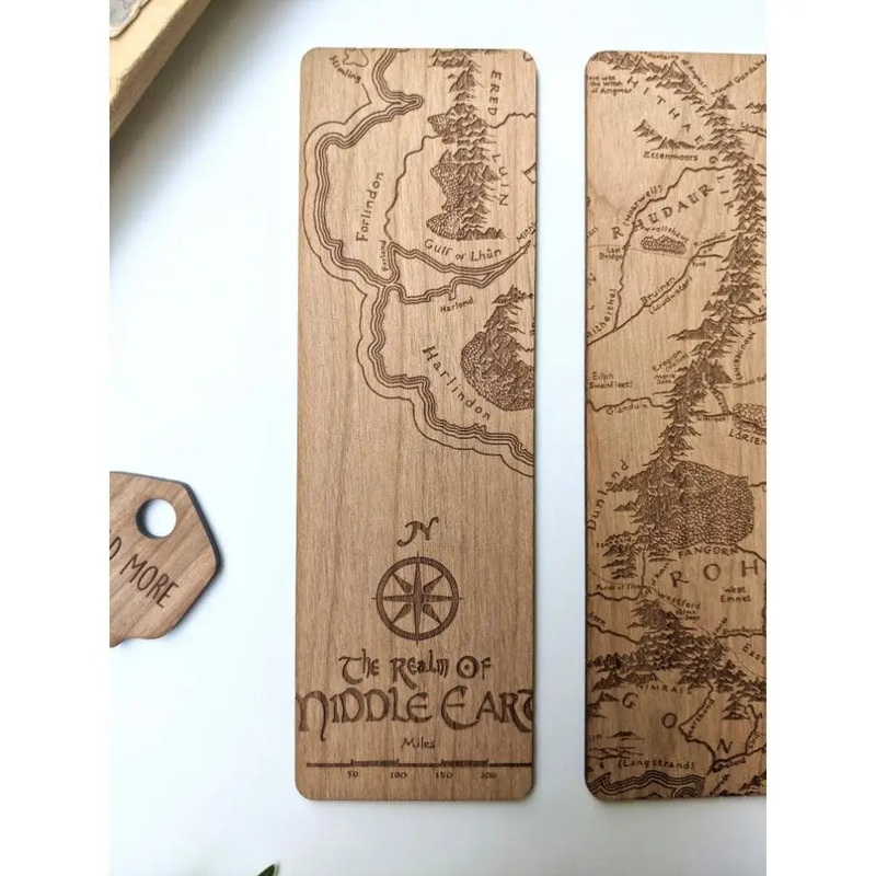 Middle Earth Wooden Bookmark