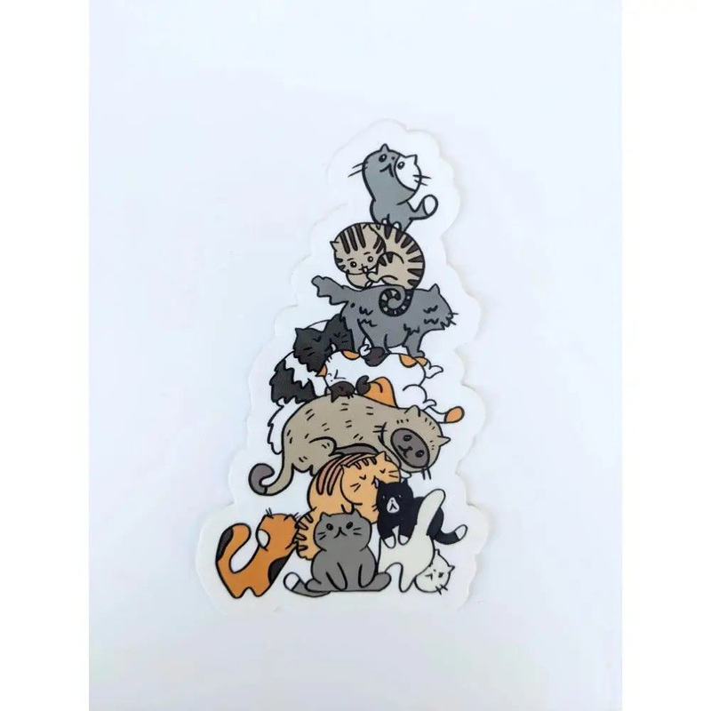 Stack O' Cats Sticker