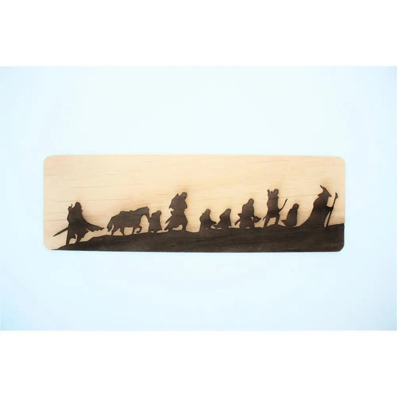 Tolkien Fellowship Wooden Bookmark
