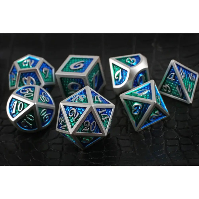 Dragon Glory Metal Polyhedral (D&D) Dice Set (7)