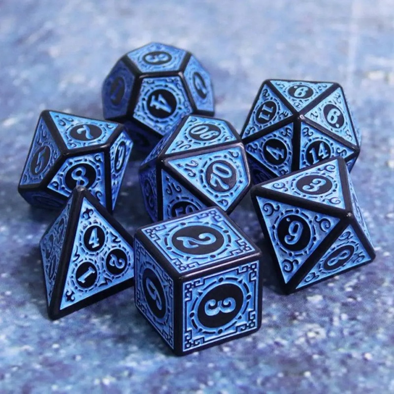 Enchanted Dice Magic Flame Polyhedral (D&D) Dice Set (7)
