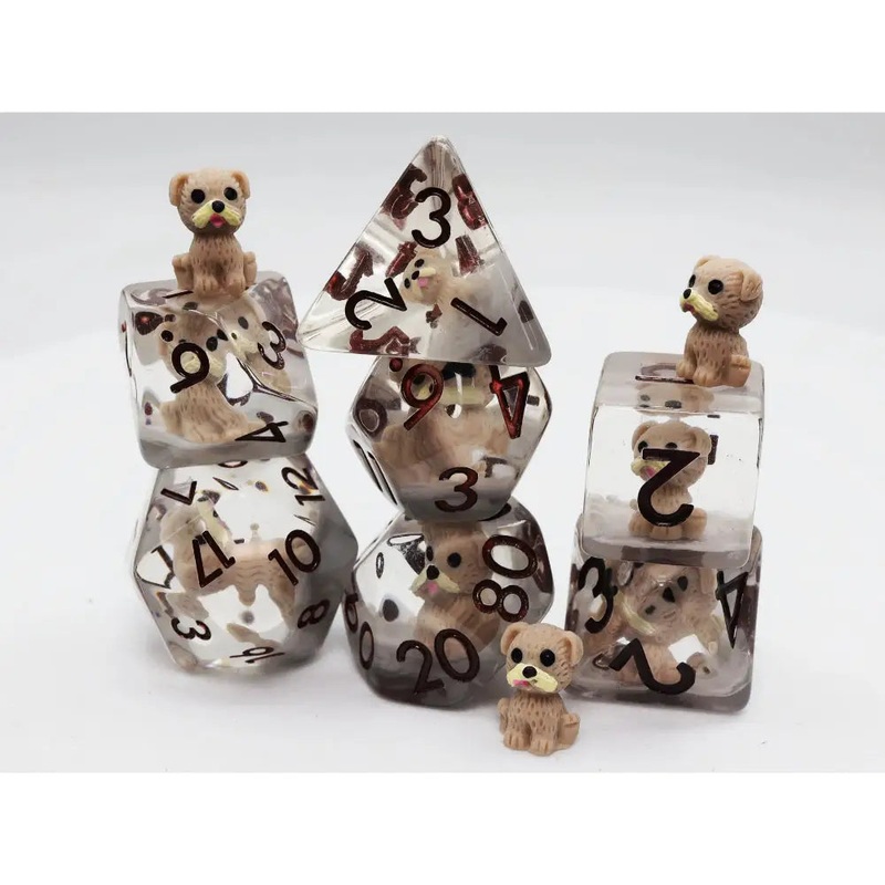 Hazel the Good Doggo Polyhedral (D&D) Dice Set (7)