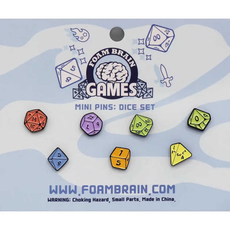 Mini Polyhedral Dice Pin Set
