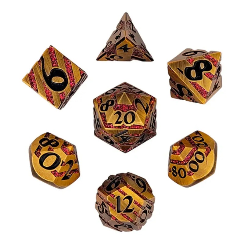 Molten Midas Metal Polyhedral (D&D) Dice Set (7)